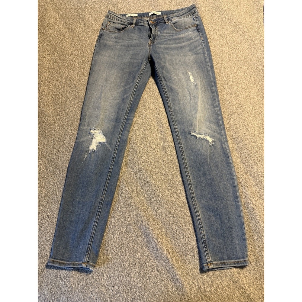 Vigoss Jeans Womens 30x28 Mid Rise Marley Flare Denim Blue Cotton Measure